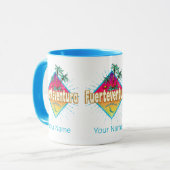 Fuerteventura Surfer Canarische Eilanden Vintage Mok (Voorkant links)