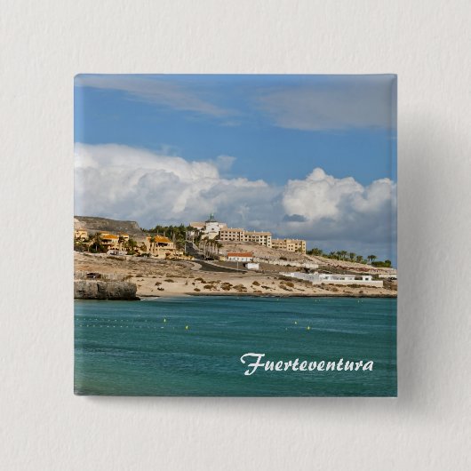 Fuerteventura Vierkante Button 5,1 Cm (Voorkant)