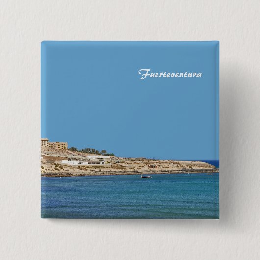 Fuerteventura Vierkante Button 5,1 Cm (Voorkant)