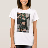 Fuerza y Estilo: Cosplay Militar Verde T-shirt (Voorkant)