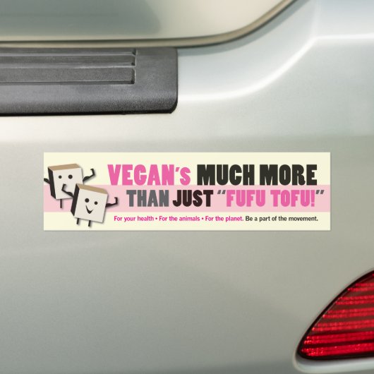 FuFu Tofu Bumpersticker (Op auto)