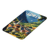 Fugen Oostenrijk Illustratie Reizen Art Vintage Magneet (Linkerzijde)