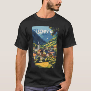 Fugen Oostenrijk Illustratie Reizen Art Vintage T-shirt