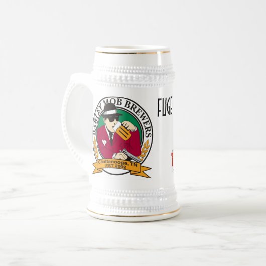 Fugetaboutit Stein 2009 Bierpul (Voorkant links)
