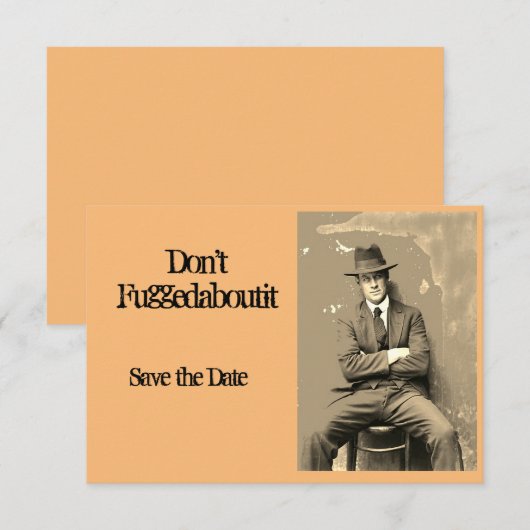Fuggedaboutit niet save the date (Voorkant / Achterkant)