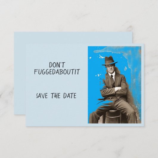 Fuggedaboutit niet save the date (Voorkant / Achterkant)