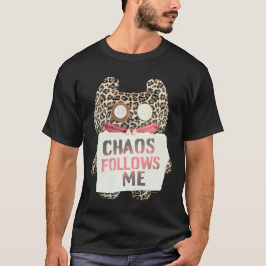 Fuggler Chaos Follows Me Animal Print Monster Pull T-shirt (Voorkant)