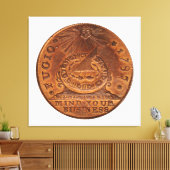 Fugio Cent denkt aan je zakelijke koper Penny Canvas Afdruk (Insitu (Woonkamer))