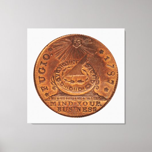 Fugio Cent denkt aan je zakelijke koper Penny Canvas Afdruk (Voorkant)