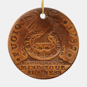 Fugio Cent denkt aan je zakelijke koper Penny Keramisch Ornament