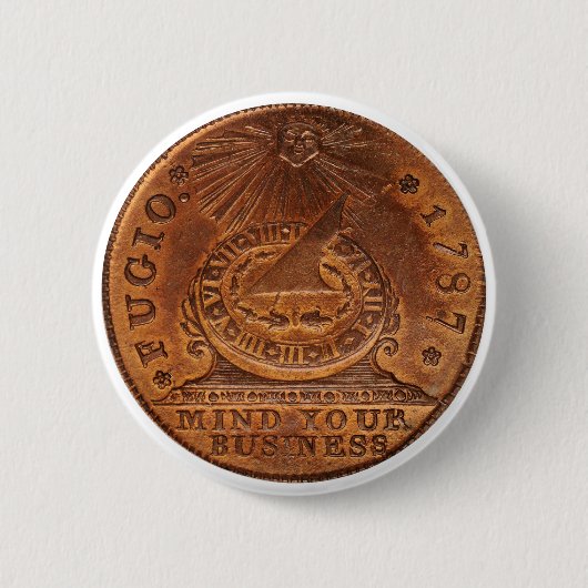 Fugio Cent denkt aan je zakelijke koper Penny Ronde Button 5,7 Cm (Voorkant)