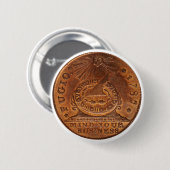 Fugio Cent denkt aan je zakelijke koper Penny Ronde Button 5,7 Cm (Voorkant /achterkant)