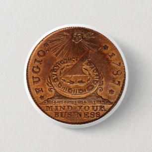 Fugio Cent denkt aan je zakelijke koper Penny Ronde Button 5,7 Cm