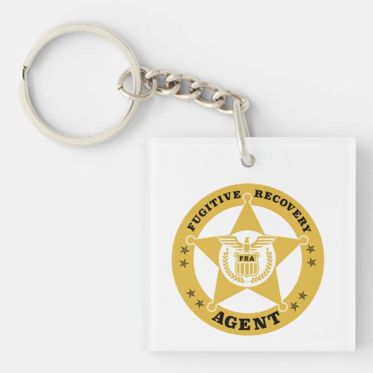 FUGITIVE RECOVERY AGENT Acrylische Sleutelhanger (Voorkant)