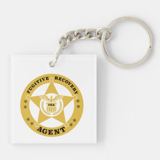 FUGITIVE RECOVERY AGENT Acrylische Sleutelhanger (Achterkant)