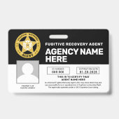 FUGITIVE RECOVERY AGENT BADGE (Achterkant)