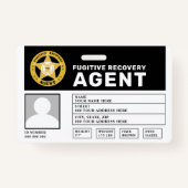 FUGITIVE RECOVERY AGENT BADGE (Voorkant)