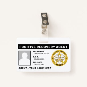 FUGITIVE RECOVERY AGENT Badge