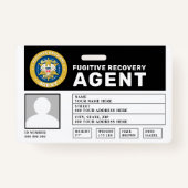 FUGITIVE RECOVERY AGENT BADGE (Voorkant)