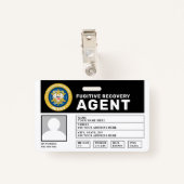 FUGITIVE RECOVERY AGENT BADGE (Achterkant met clip)