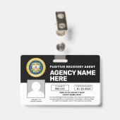 FUGITIVE RECOVERY AGENT BADGE (Achterkant met clip)