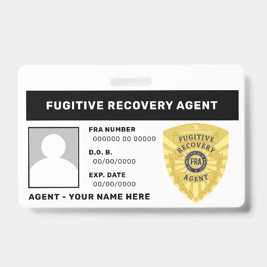 FUGITIVE RECOVERY AGENT BADGE (Voorzijde)