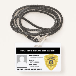 FUGITIVE RECOVERY AGENT BADGE