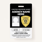 FUGITIVE RECOVERY AGENT BADGE (Voorkant)