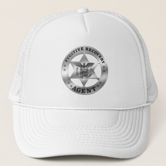FUGITIVE RECOVERY AGENT BADGE BASEBALL HAT TRUCKER PET (Voorkant)
