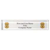 FUGITIVE RECOVERY AGENT BADGE DESK NAME BORD NAAMBORDJE (Voorkant)