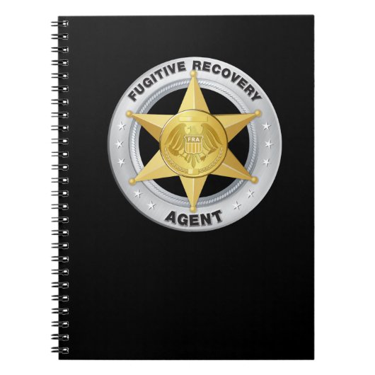 FUGITIVE RECOVERY AGENT BADGE NOTITIEBOEK (Voorkant)