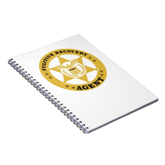 FUGITIVE RECOVERY AGENT BADGE NOTITIEBOEK (Rechterzijde)