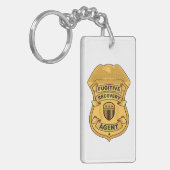 FUGITIVE RECOVERY AGENT BADGE SLEUTELHANGER (Voorkant Links)