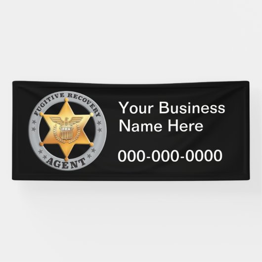 FUGITIVE RECOVERY AGENT BADGE SPANDOEK (Horizontaal)
