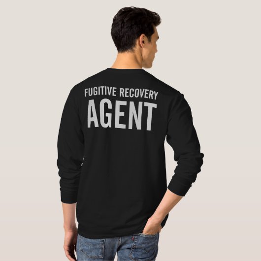 FUGITIVE RECOVERY AGENT BADGE T-Shirt (Achterkant volledig)