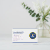 Fugitive Recovery Agent | Elegant wit Visitekaartje (Staand voorkant)