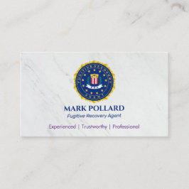 Fugitive Recovery Agent | Elegant wit Visitekaartje