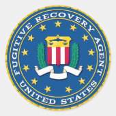 Fugitive Recovery Agent Ronde Sticker (Voorkant)