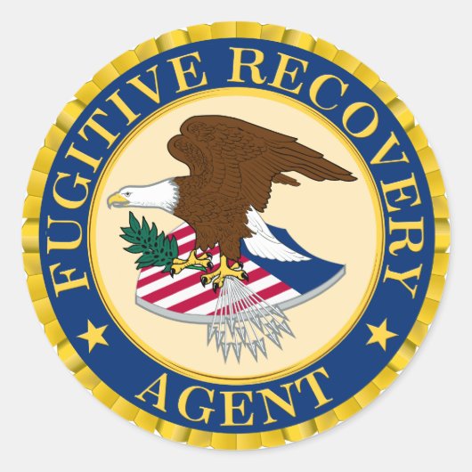 Fugitive Recovery Agent Ronde Sticker (Voorkant)