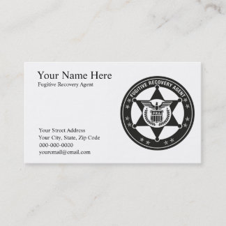 FUGITIVE RECOVERY AGENT Visitekaartjes