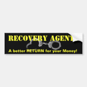 Fugitive Recovery Bumpersticker (Voorkant)
