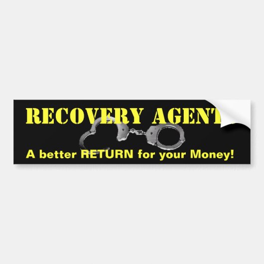 Fugitive Recovery Bumpersticker (Voorkant)
