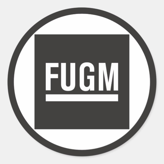 FUGM door SAB Ronde Stickers (Geen Copyline) (Voorkant)