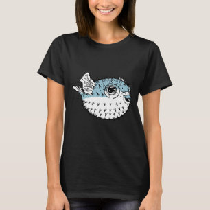 Fugu Schattige dodelijk stekelvarken kogelvis koge T-shirt