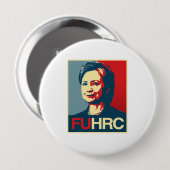 FUHRC - Anti-Hillary Poster - Anti-Hillary - Ronde Button 4,0 Cm (Voorkant /achterkant)