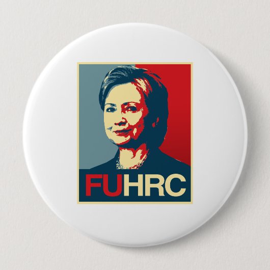 FUHRC - Anti-Hillary Poster - Anti-Hillary - Ronde Button 4,0 Cm (Voorkant)