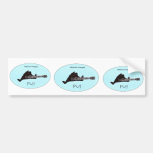 FUJ drievoudige bumpersticker snijdt deze in