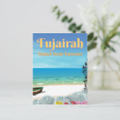 Fujairah United Arab Emirates strand poster Briefkaart (Staand voorkant)