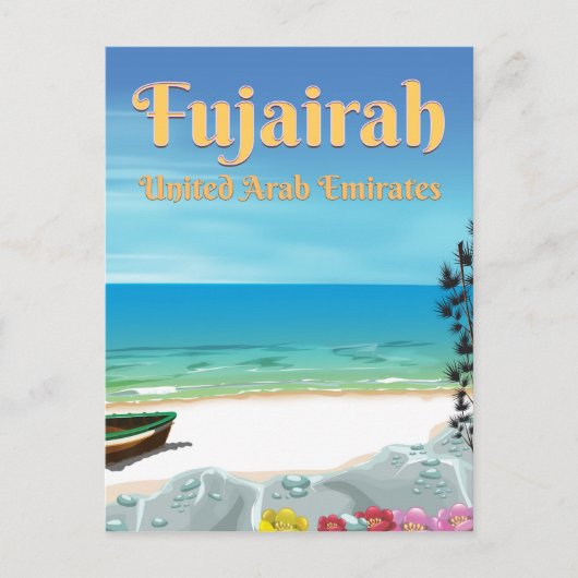 Fujairah United Arab Emirates strand poster Briefkaart (Voorkant)