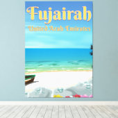 Fujairah United Arab Emirates strand poster Canvas Afdruk (Insitu (Houten vloer))